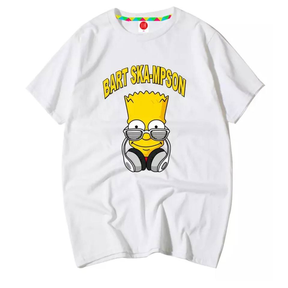 Áo Thun Cotton Nam Nữ Hình Simpson Unisex