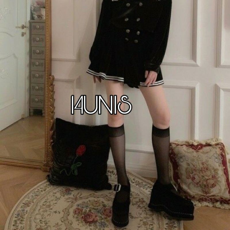 Tất đen trắng voan mỏng cosplay lolita harajuku anime ulzzang cá tính nhật bản gothic retro grunge 90s tik tok | BigBuy360 - bigbuy360.vn