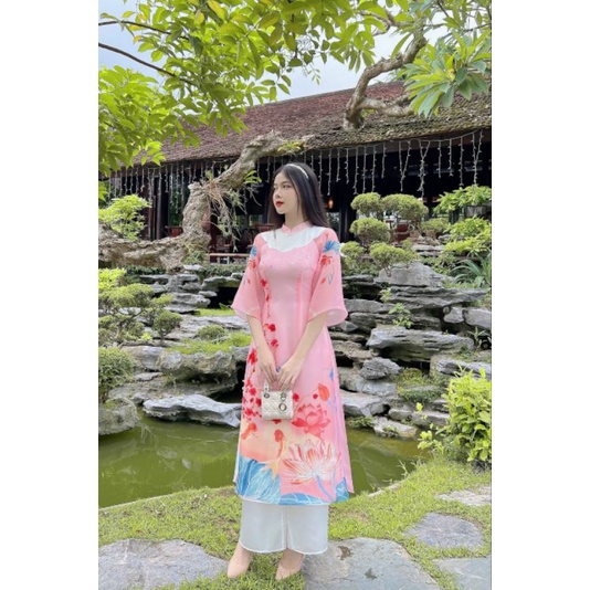🥰 Áo dài ogana 4 tà hàng thiết kế đẹp hàng thiết kế cao cấp cam kết ảnh thật 100%
