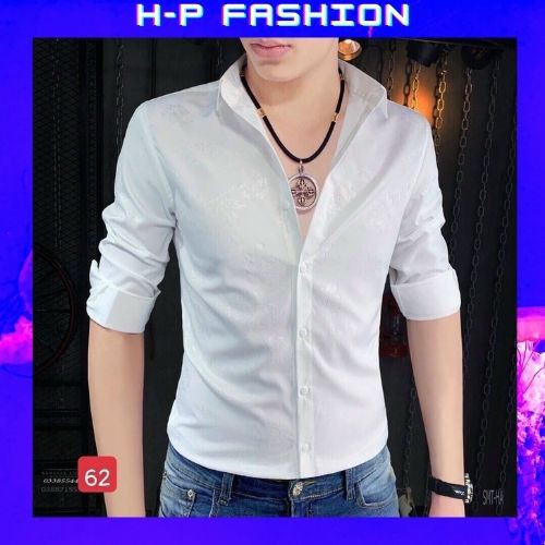 Áo Sơ Mi Nam Dài Tay 🔵 𝐅𝐑𝐄𝐄 𝐒𝐇𝐈𝐏 🔵 Sơ Mi Nam Vải Lụa Co Giãn Hàng Quảng Châu Thời Trang Hpfashion - SMN62