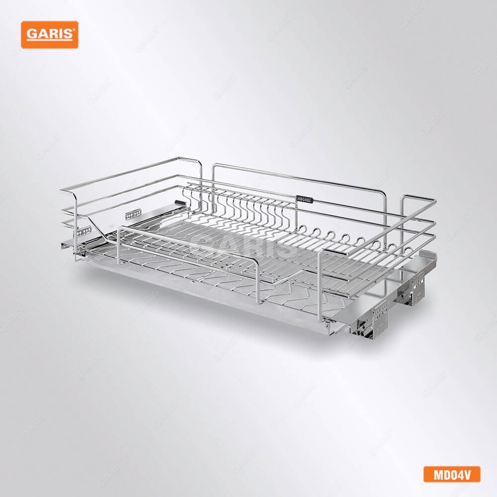 [FREESHIP HCM] Giá Bát Đĩa Xoong Nồi Garis MD04V - Nan Quả Trám - Inox 304 - 1 Tầng