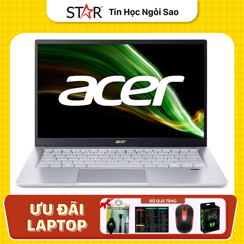 Laptop Acer Swift 3 SF314-511-58TH (N20C12_NX.ATQSV.001): i5 1135G7, Intel Iris Xe Graphics, Ram 16G, SSD NVMe 512G
