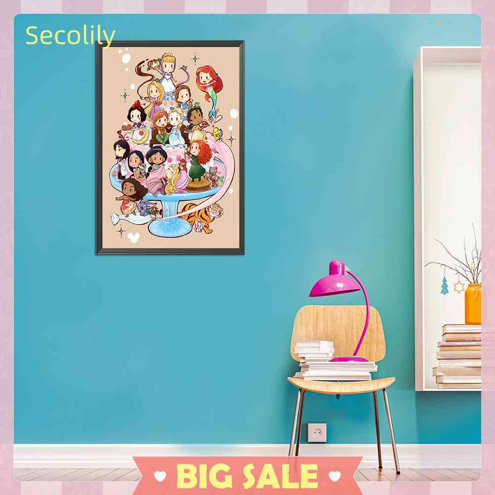 Bộ Tranh Thêu Chữ Thập 11CT DIY Hình Công Chúa Hoạt Hình