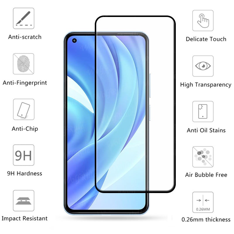 Xiaomi 11T Pro Mi 11 Lite Mi 10T/10T Pro Mi 11 Lite Kính cường lực 9D bảo vệ toàn màn hình cho