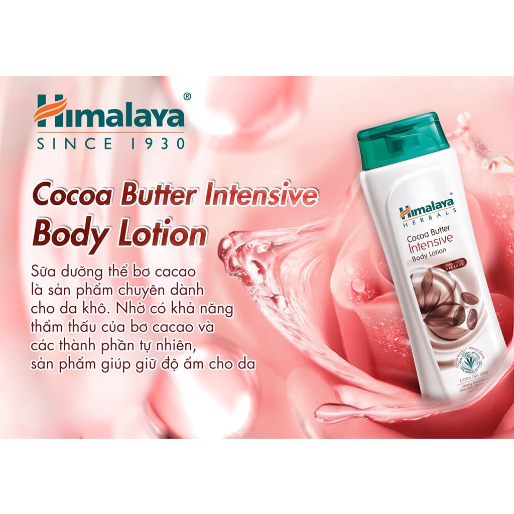 SỮA DƯỠNG THỂ BƠ CA CAO - HIMALAYA COCOA BUTTER INTENSIVE BODY LOTION