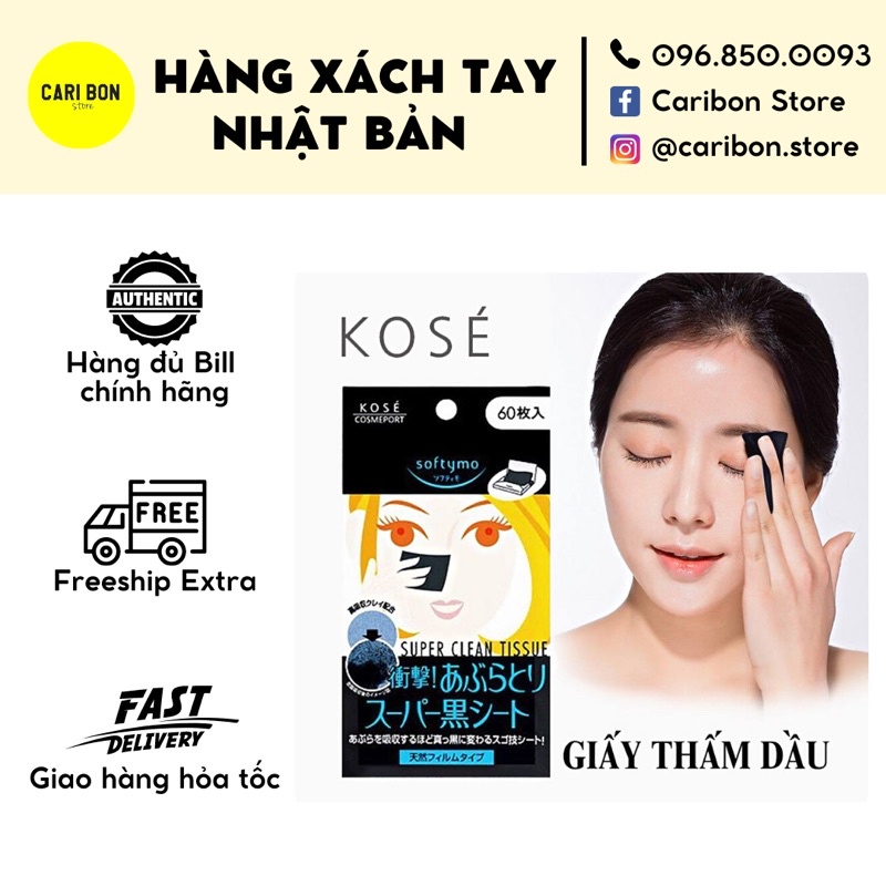 Giấy thấm dầu Kose Softymo Nhật Bản
