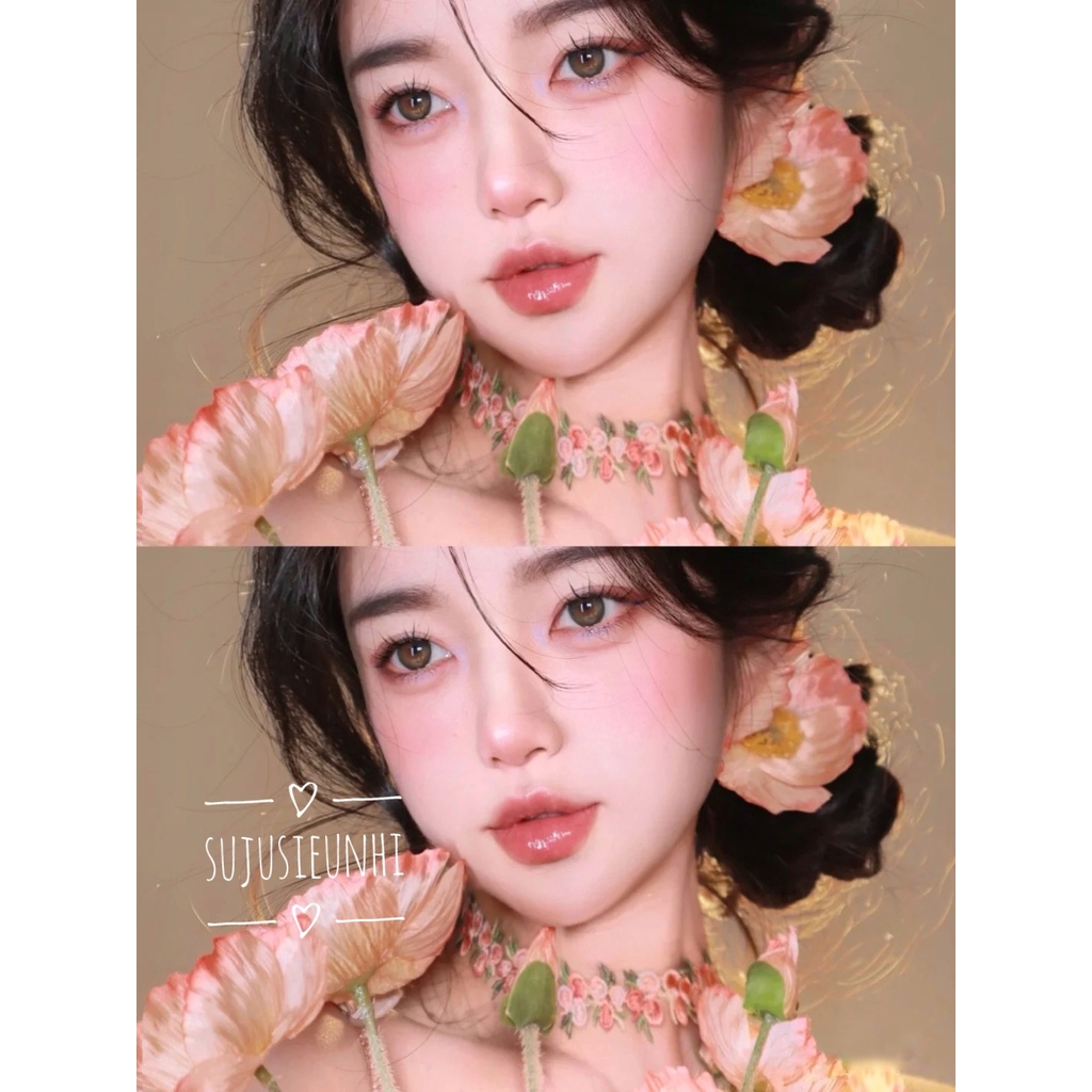 (5 màu) Vòng cổ choker vải thêu họa tiết 3 quả anh đào đơn giản