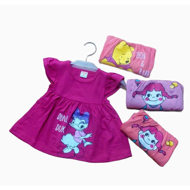 Áo Váy Bé Gái Cotton 4 Chiều 12-16kg Xuất