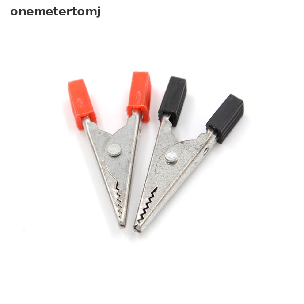 Set 10 Kẹp Cá Sấu Thử Pin 32mm Màu Đỏ + Đen Chuyên Dụng Cho Xe Hơi