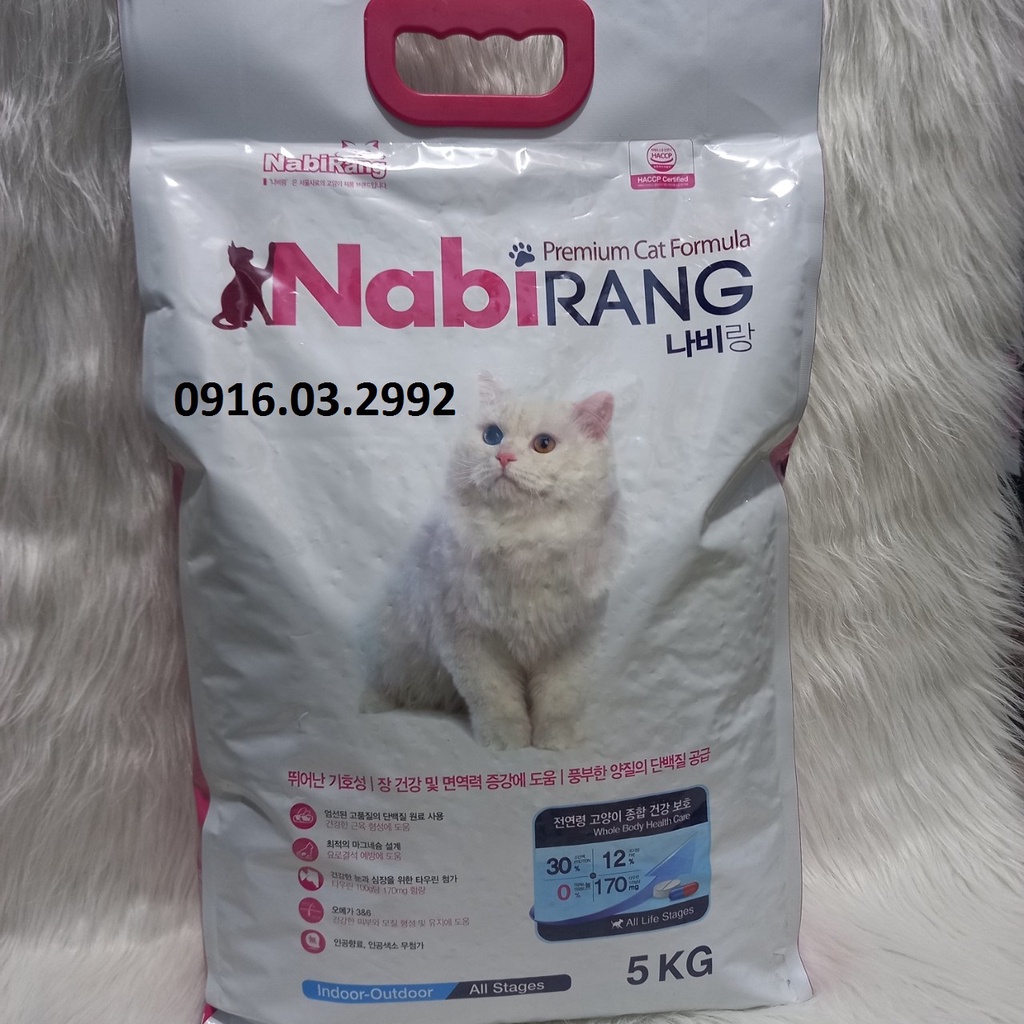 Thức ăn cho mèo Nabirang 5kg, Thức ăn cho mèo mọi lứa tuổi