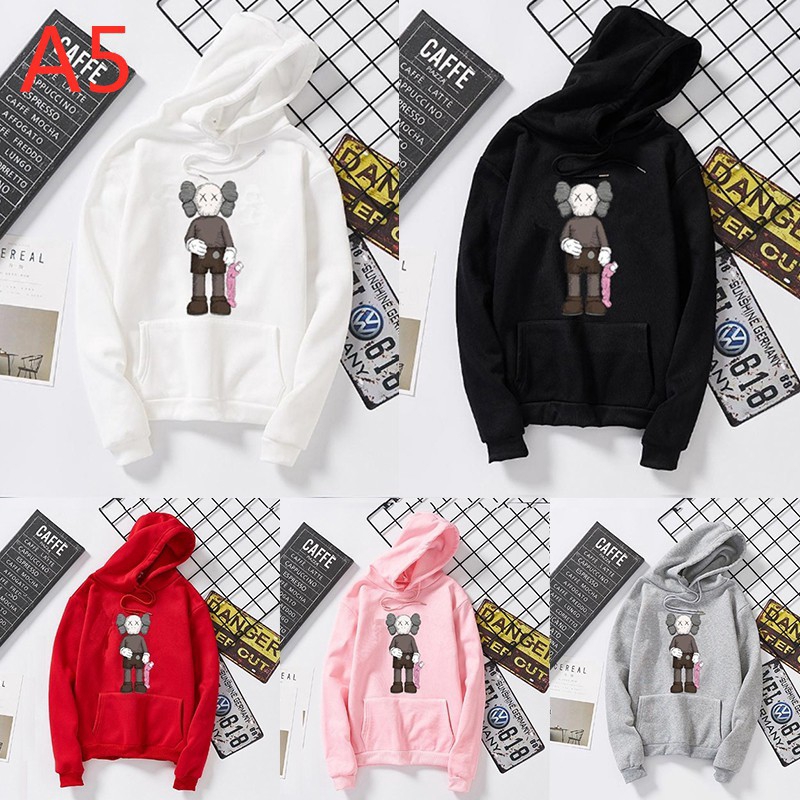 Áo hoodie cotton tay dài in hình Kaws xinh xắn dành cho cặp đôi | BigBuy360 - bigbuy360.vn