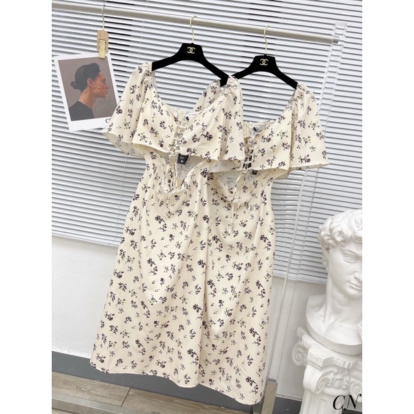 [SALE]-Váy hoa nhí be cúp ngực đan dây hở eo hót hit