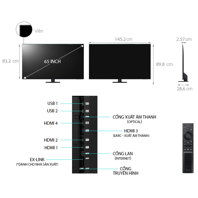 QLED Tivi 4K Samsung 65Q70A 65 inch Smart Mới 2021 | BigBuy360 - bigbuy360.vn
