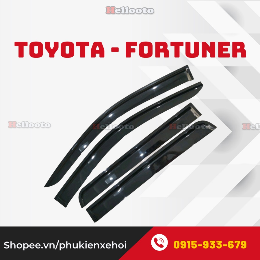 Vè Che Mưa Xe Fortuner 2017 đến 2021 -  Màu Đen Cao Cấp