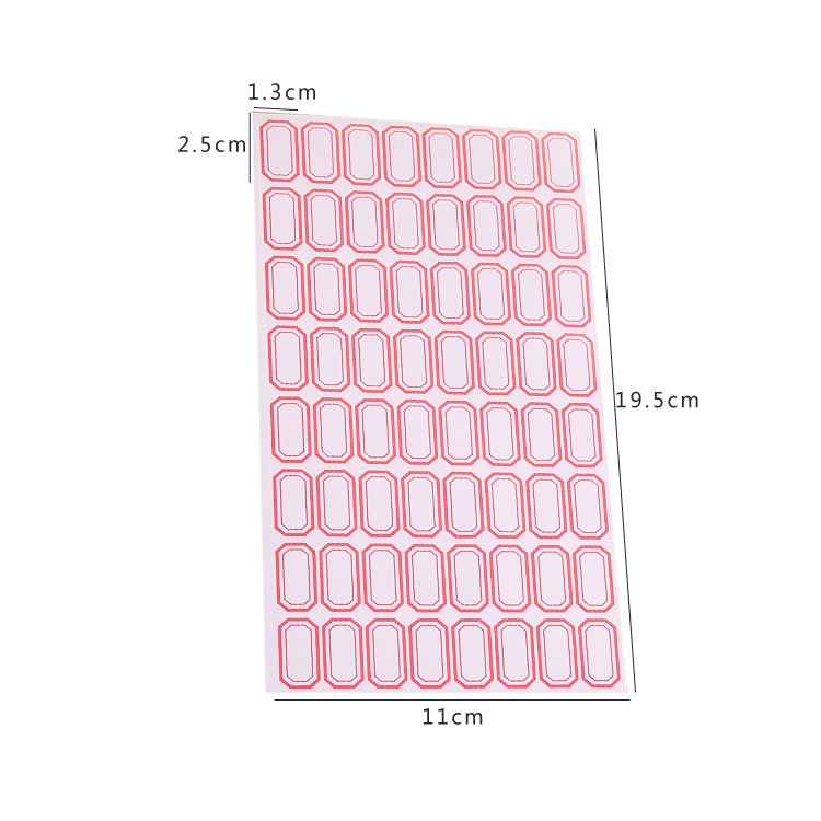 1 Tập giấy dán nhãn mác (10 tờ, 1 tờ 64 miếng dán nhỏ)