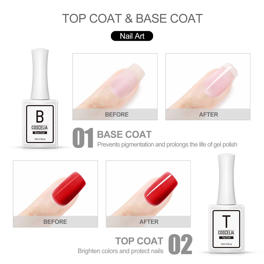 [Hàng mới về] Lọ gel sơn móng tay COSCELIA UV LED nhiều màu sắc tùy chọn lâu trôi 15ml
