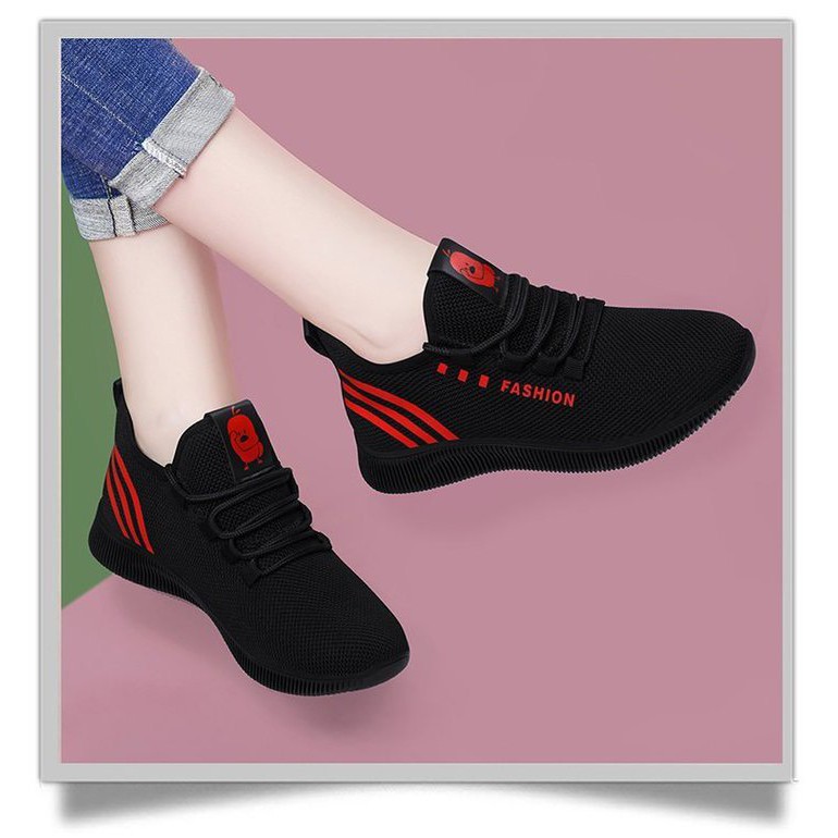 Giày nữ vải thoáng khí Đế êm nữ vịt đỏ mới về - giày đi bộ thể dục thể thao | BigBuy360 - bigbuy360.vn