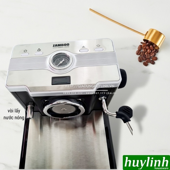 [Mã ELHAMS5 giảm 6% đơn 300K] Máy pha cà phê Espresso Zamboo ZB-99 PRO - Tặng 500gr cafe