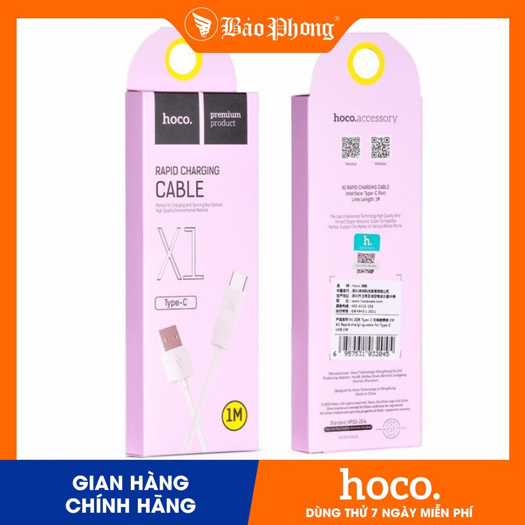 Dây Cáp Sạc chân TypeC/ Micro / i-Phone 4 HOCO X1 iP