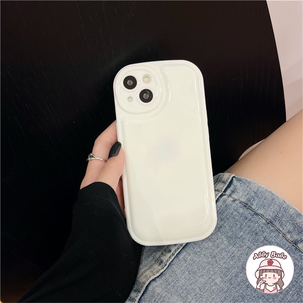 Ốp Điện Thoại TPU Mềm Mỏng Có Đệm Khí Chống Mồ Hôi Màu Trắng Cho IPhone 14 Pro Max 11 7Plus 13 12 11 Pro Max X XS XR