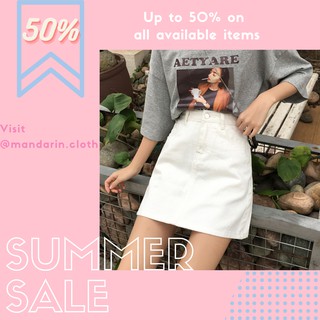 Có sẵn Chân váy trắng ulzzang phong cách Hàn Quốc / ảnh thật ở phía dưới