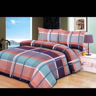 Set chăn ga gối cotton poly trần bông 5 món