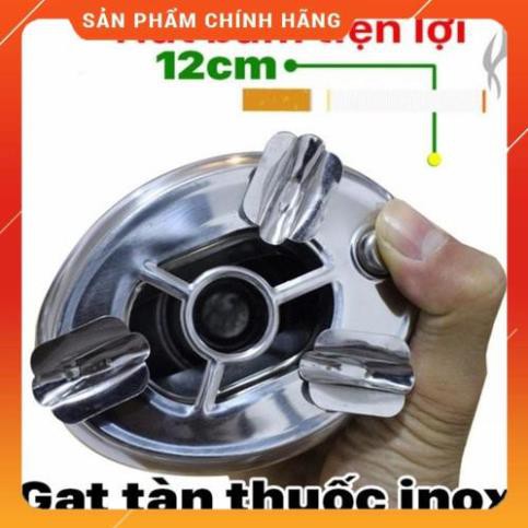 [FreeShip] [Hỏa tốc 1H] Gạt tàn thuốc lá inox nút bấm loại 1 cao cấp GT01 Huy Anh