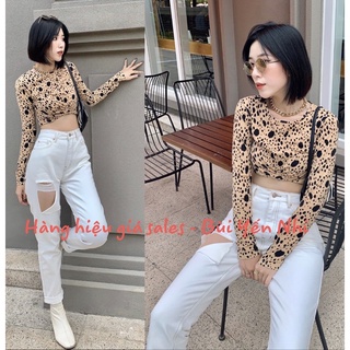 Áo da beo dài tay F21