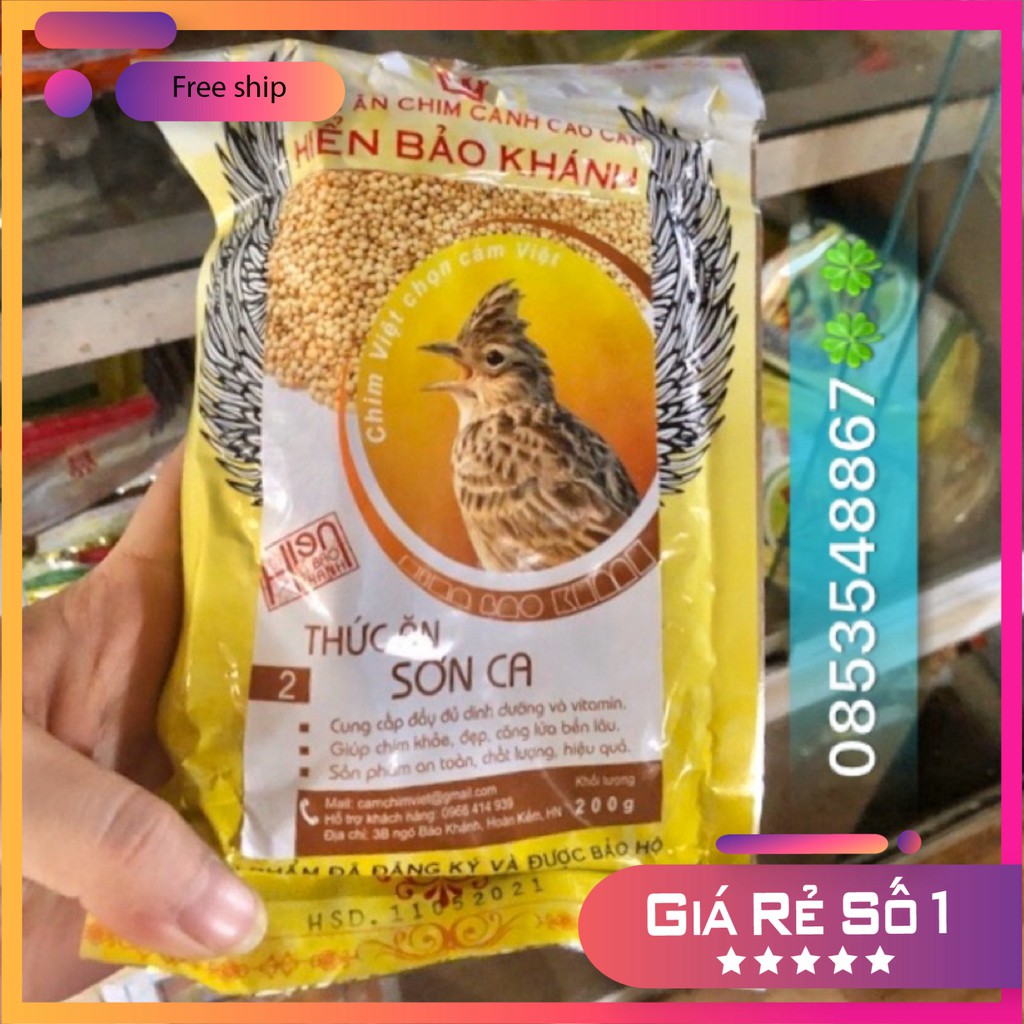 Cám Sơn Ca Hiển Bảo Khánh Chim Căng Lửa (Số 2) 200gr - Thức Ăn Chim Cao Cấp