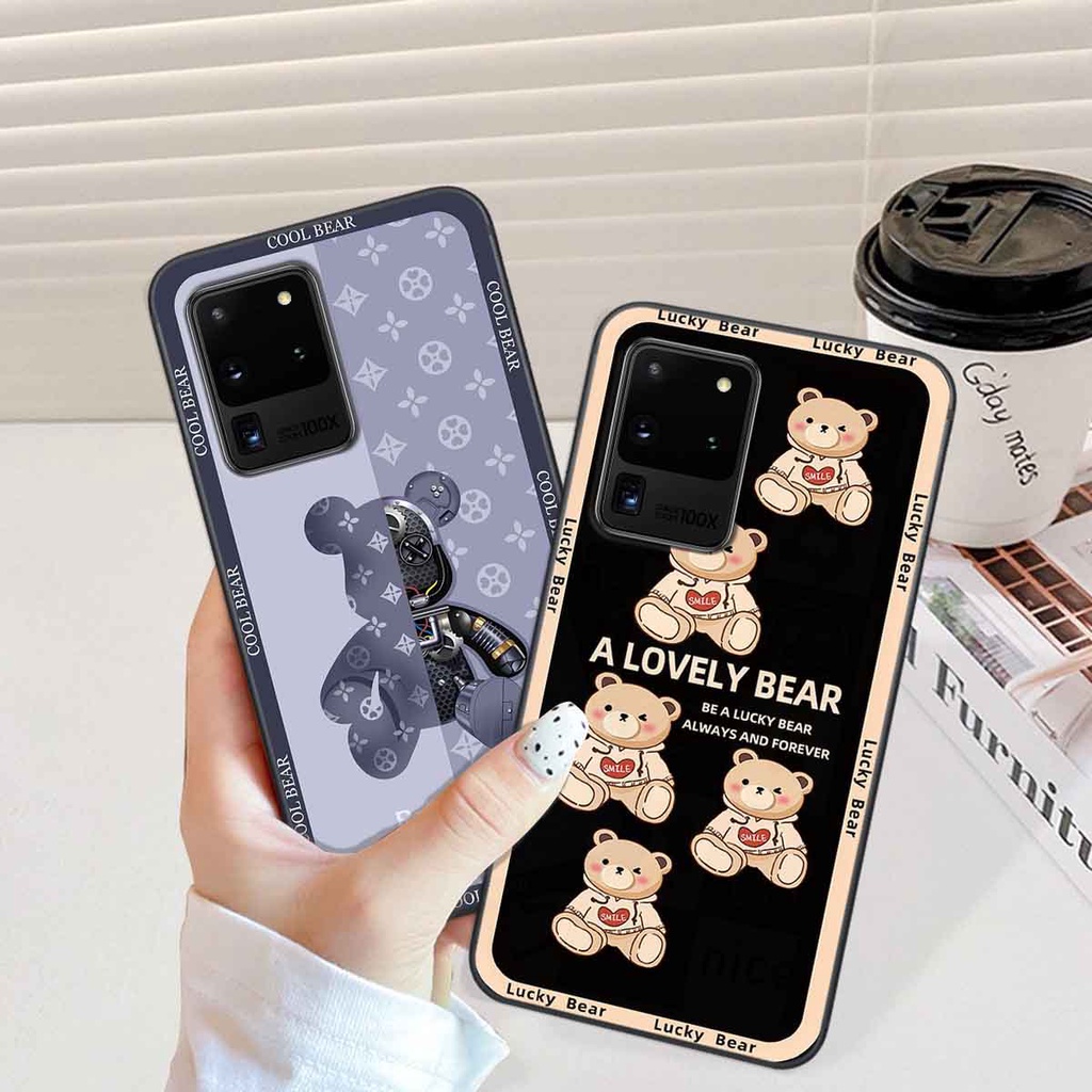 Ốp Samsung S20 Ultra bear brick, gấu đáng yêu, dễ thương
