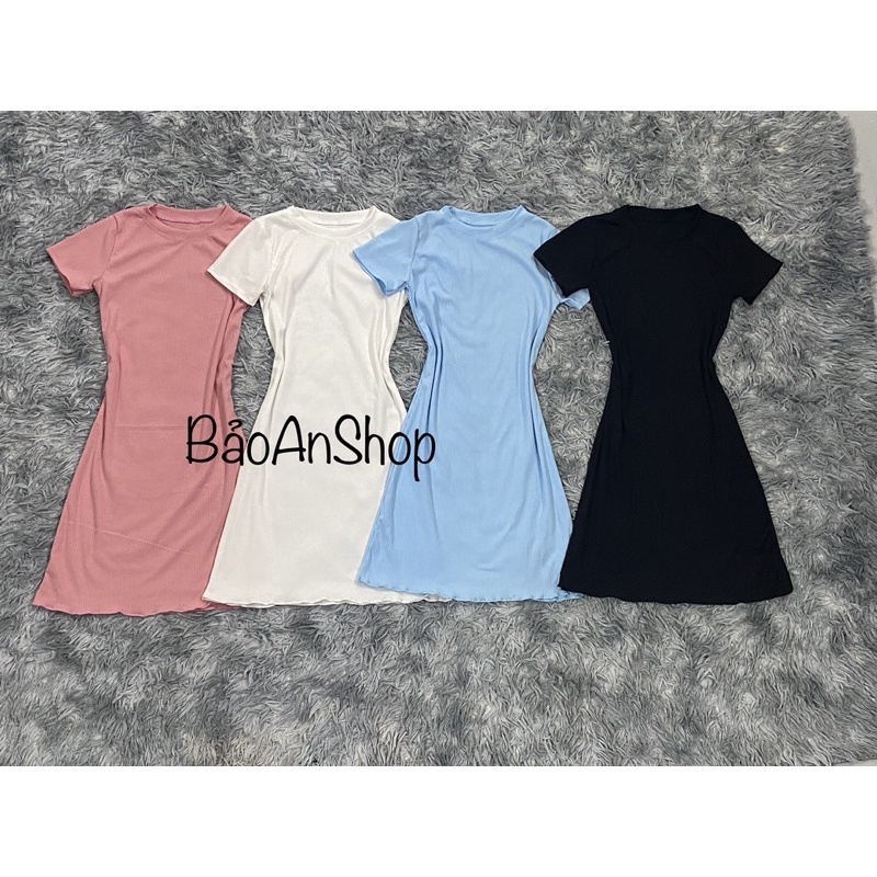 Đầm ôm boby tay ngắn chất thun Free Size 40-53kg dành cho nữ cá tính sexy | BigBuy360 - bigbuy360.vn
