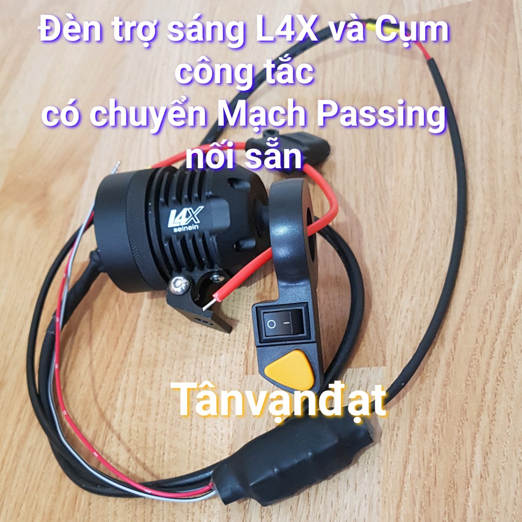 Cụm công tắc Tắt Mở màu Đen Cam có chuyển Mạch Pasing cho đèn trợ sáng L4 L4X L6 L6X