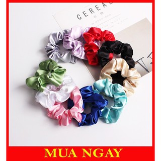 Dây buộc tóc vải cột tóc scrunchies vải phi bóng SC17
