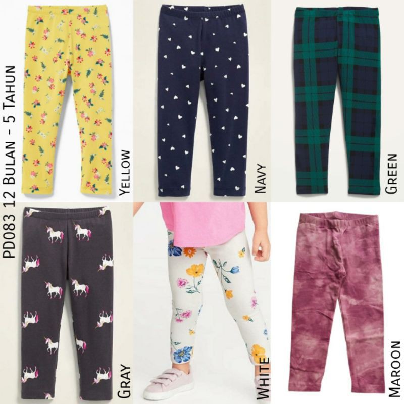 Quần Legging Màu Xanh Hải Quân Pd083 Cho Bé