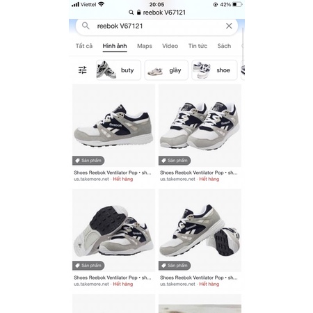 Giày Reebok Ventilator Pop-size 34