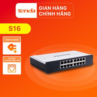 Tenda Bộ chia mạng Switch S16 16 cổng Ethernet - Hãng phân phối chính thức
