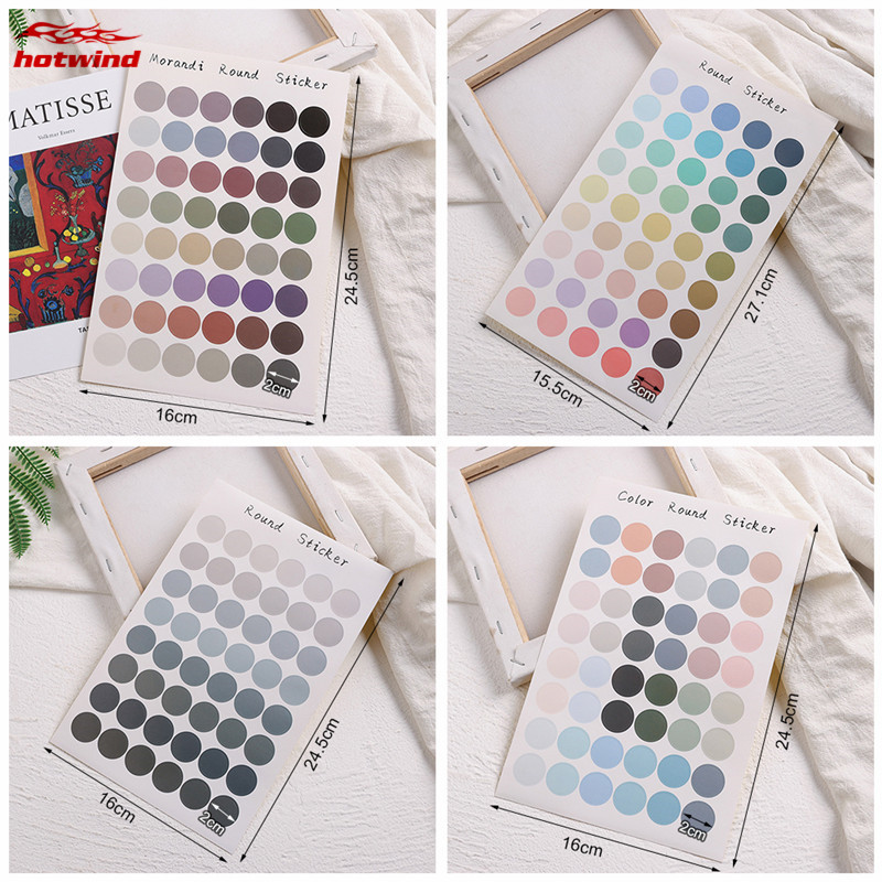HW Set 48 Miếng Dán Hình Mặt Cười Trang Trí Sổ Lưu Niệm