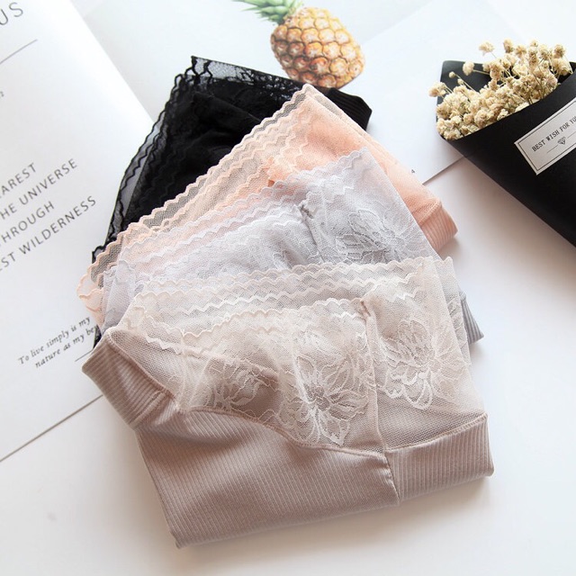 Quần Đùi Ren Thun Lạnh Mặc Trong Váy Gen Bụng 207