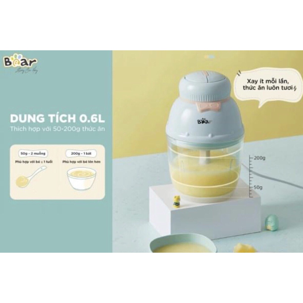 Máy xay ăn dặm mini 0.6L Bear