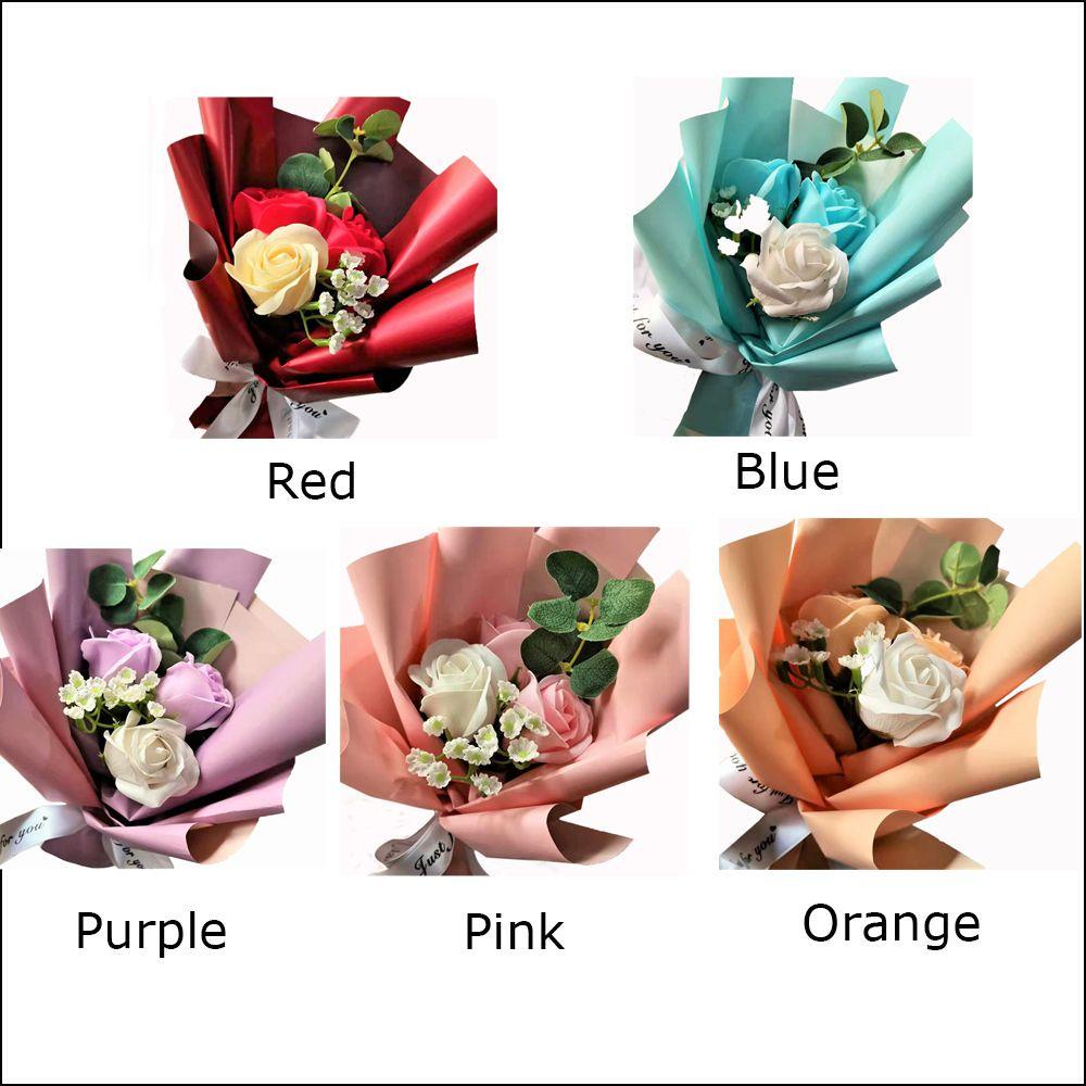 Bó Hoa Hồng Sáp Cỡ Nhỏ Trang Trí Tiệc Ngày Lễ