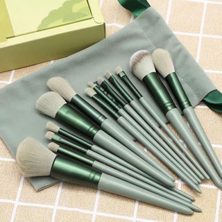 Bộ cọ 13 cây Fix+ màu xanh Pastel trendy / Chuẩn Authentic ( Kèm Túi Vải ) 