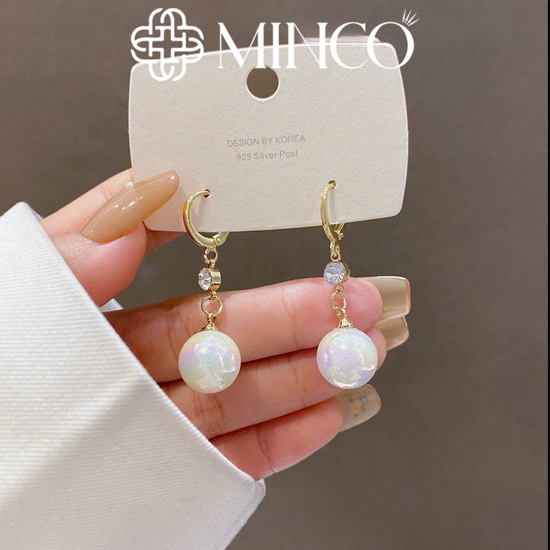 Bông tai nữ Minco Accessories khuyên tai ngọc trai nhân tạo lấp sang chảnh phụ kiện thời trang nữ đẹp Hàn Quốc BT48