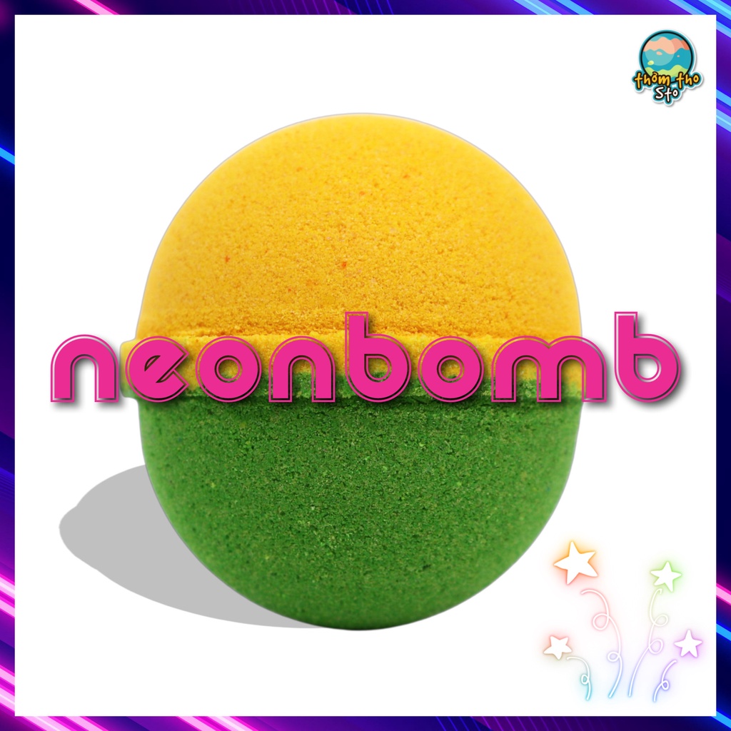 Bom tắm, viên sủi bồn tắm sủi màu sắc NEON BOMB bath bomb, 180 gram