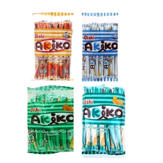 Bánh snack que dài Oishi Akiko các vị Sữa / Sữa Dừa / Phô Mai / Cà phê Moka
