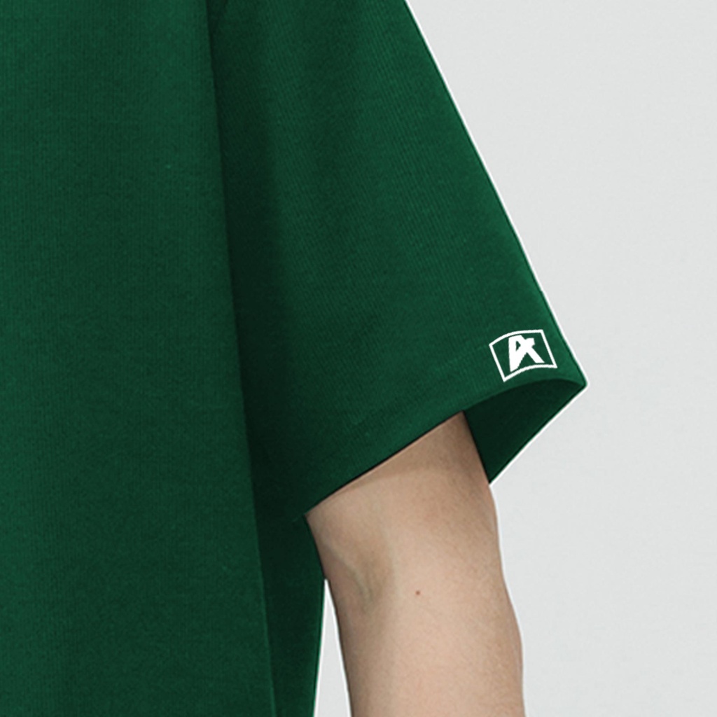 Áo polo form rộng ATHANOR khóa zipper màu xanh lá mẫu A86