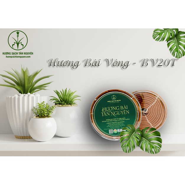 HƯƠNG BÀI VÒNG - Hương Sạch Tân Nguyên - cháy 15h - BV20T - BV20LG - Sản phẩm OCOP quốc gia