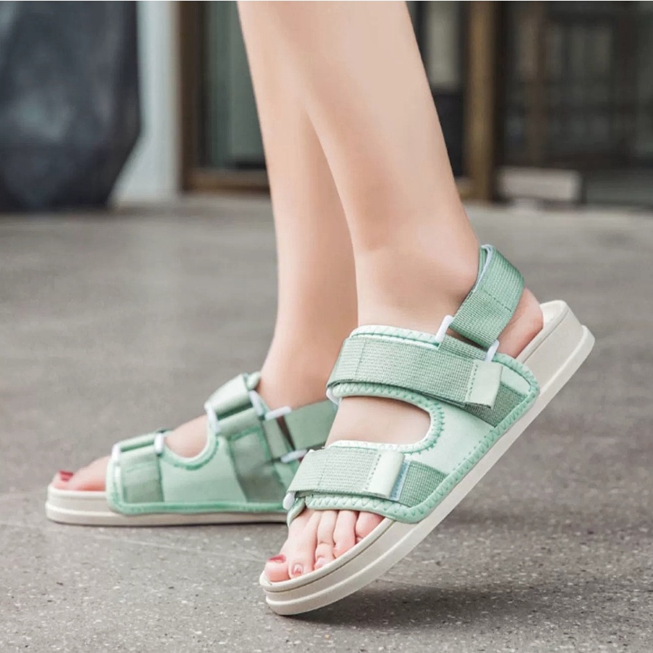 Giày Sandal nam nữ SUXIX23 mới - Giày sandal đế bệt chất lượng cao - quai sau tháo rời
