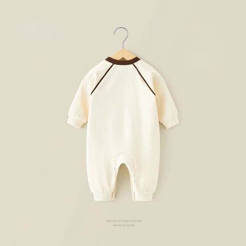 Áo Liền Quần Bằng Cotton Thời Trang Xuân Thu Cho Trẻ Em 0-18 Tháng Tuổi