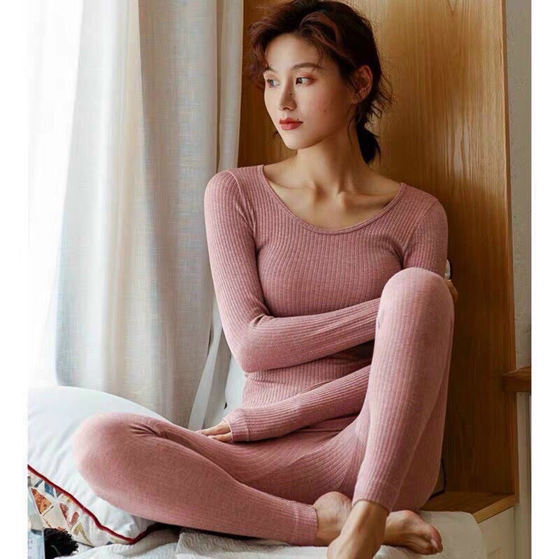 [FREESHIP - HÀNG LOẠI 1] BỘ GIỮ NHIỆT LEN TĂM NỮ HÀNG NỘI ĐỊA 4 MÀU HOT HIT