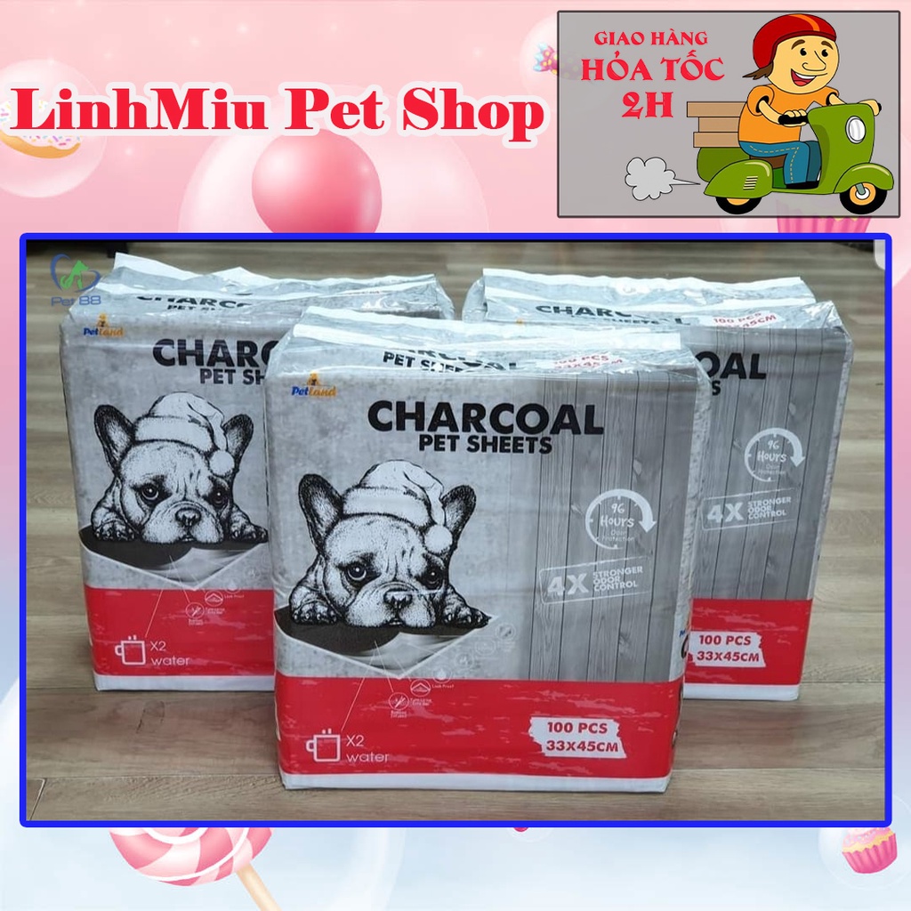 Miếng lót chuồng vệ sinh than hoạt tính cho chó mèo Charcoal